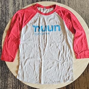 Womens Nuun Raglan Tee - Red Sleeves